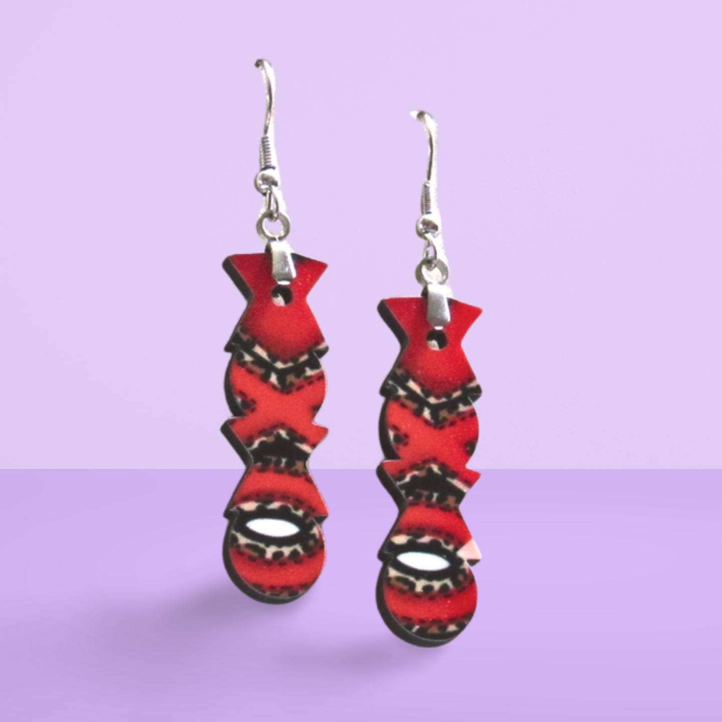 XXO  Shaped Sublimated Earrings
