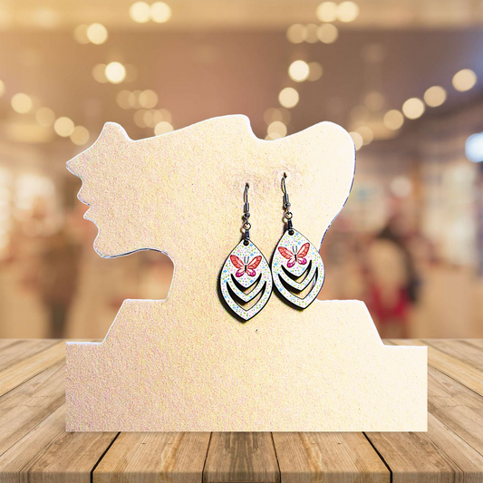 Open Teardrop Shaped Sublimated Earrings 1.5 inch