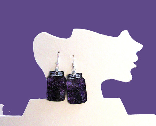 Mason Jar Shaped Sublimated Earrings 1.5 inch