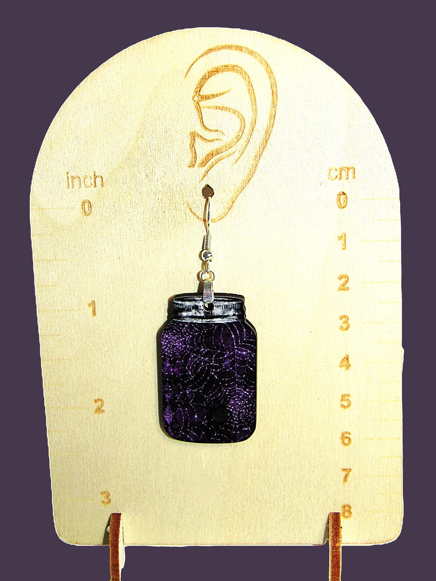 Mason Jar Shaped Sublimated Earrings 1.5 inch