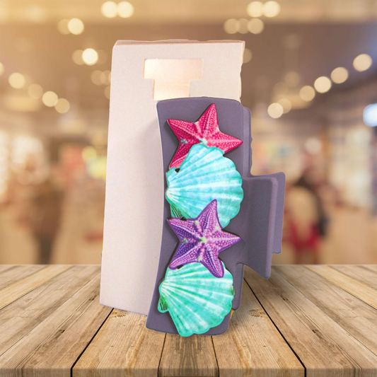Shell Shaped Sublimated  Large Hairclip