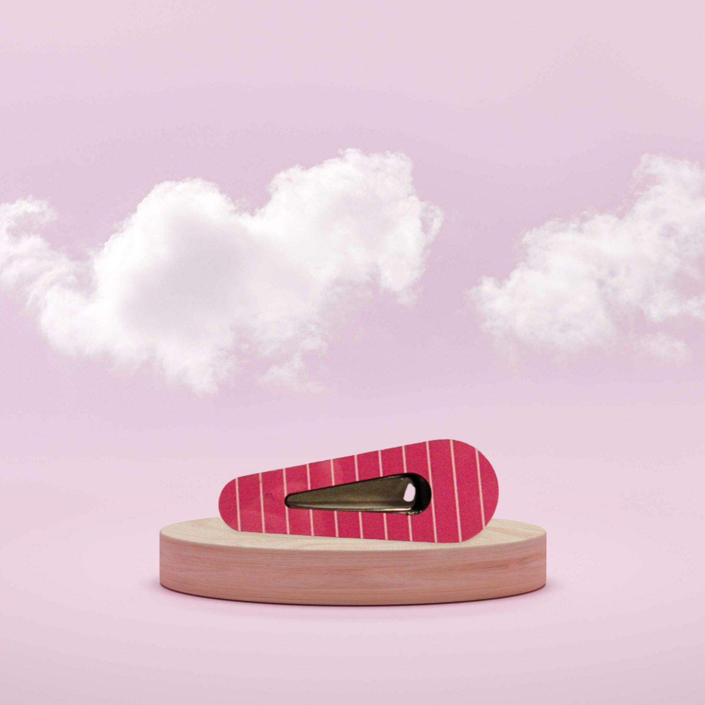 Open Triangle Shaped Sublimated Barrette