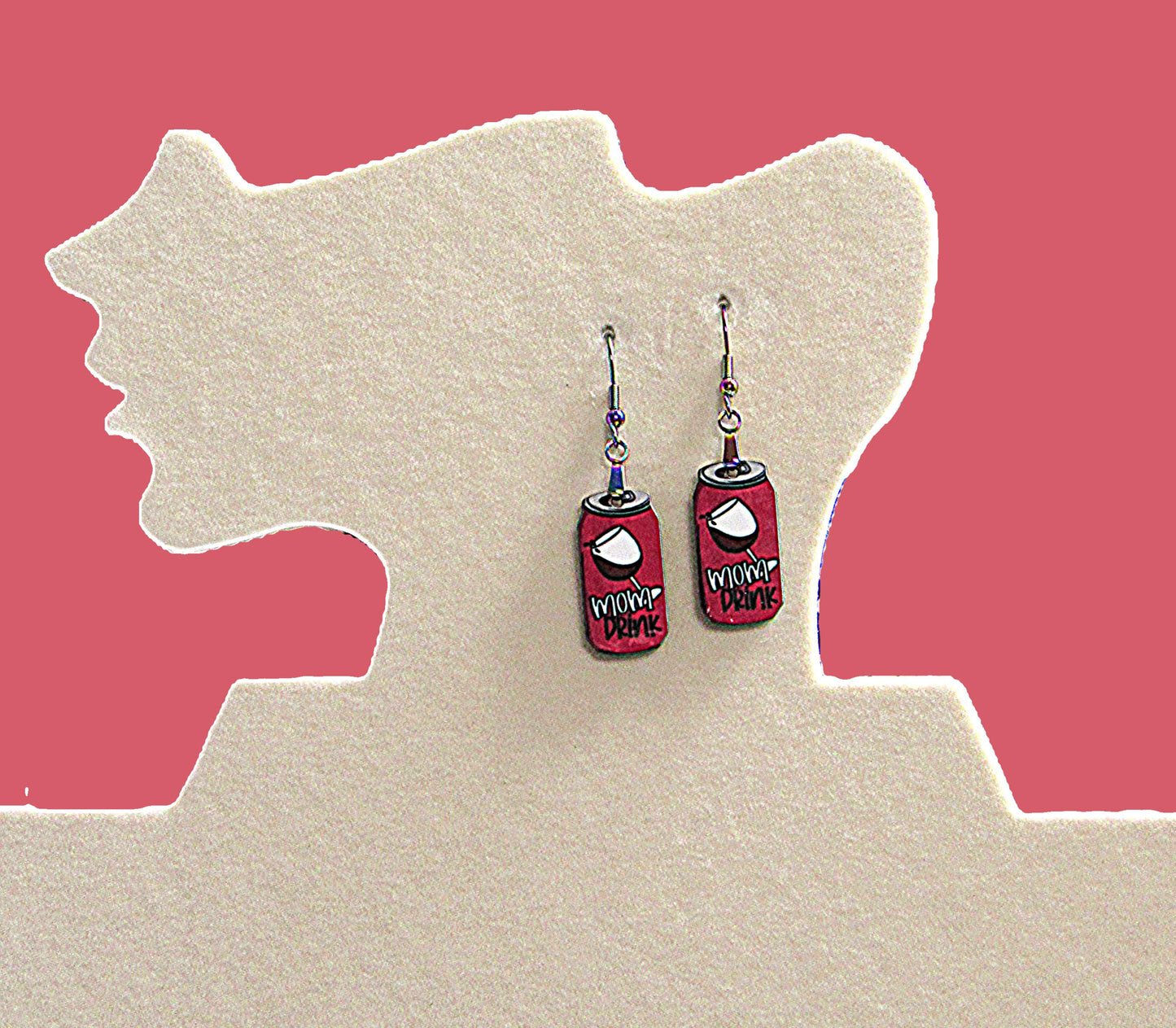 Soda Can Shaped Sublimated Earrings 1 inch