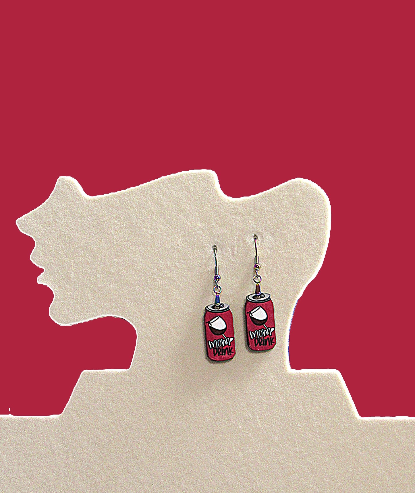 Soda Can Shaped Sublimated Earrings 1 inch