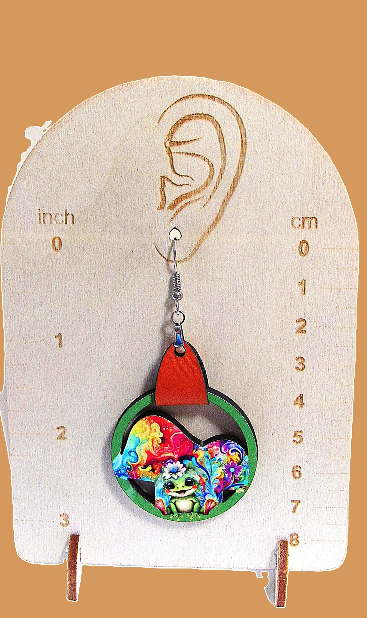 Faux Leather Mushroom Trio Sublimated Earring MDF