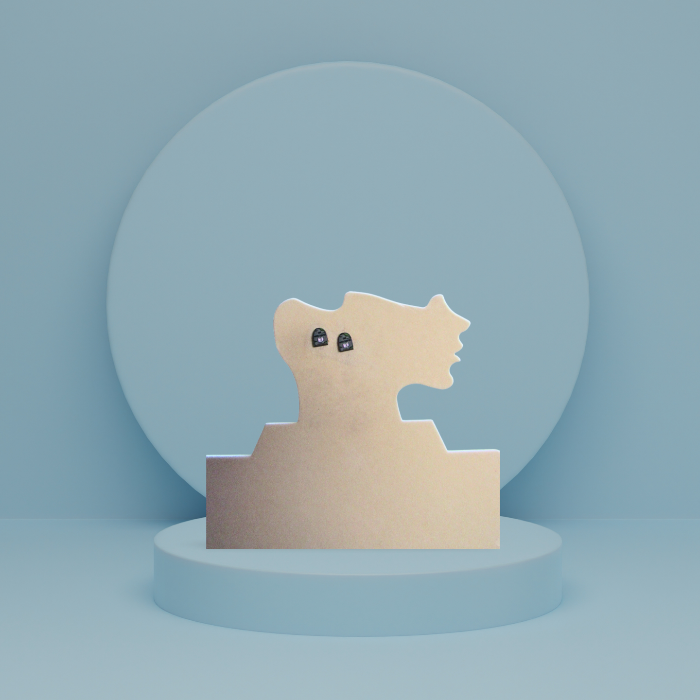 Grave Stone Shaped Sublimated Stud Earrings