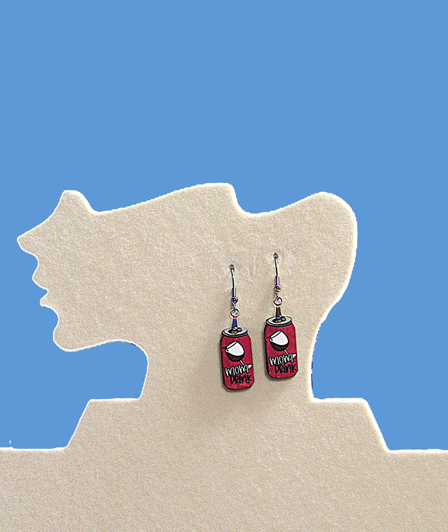 Soda Can Shaped Sublimated Earrings 1 inch
