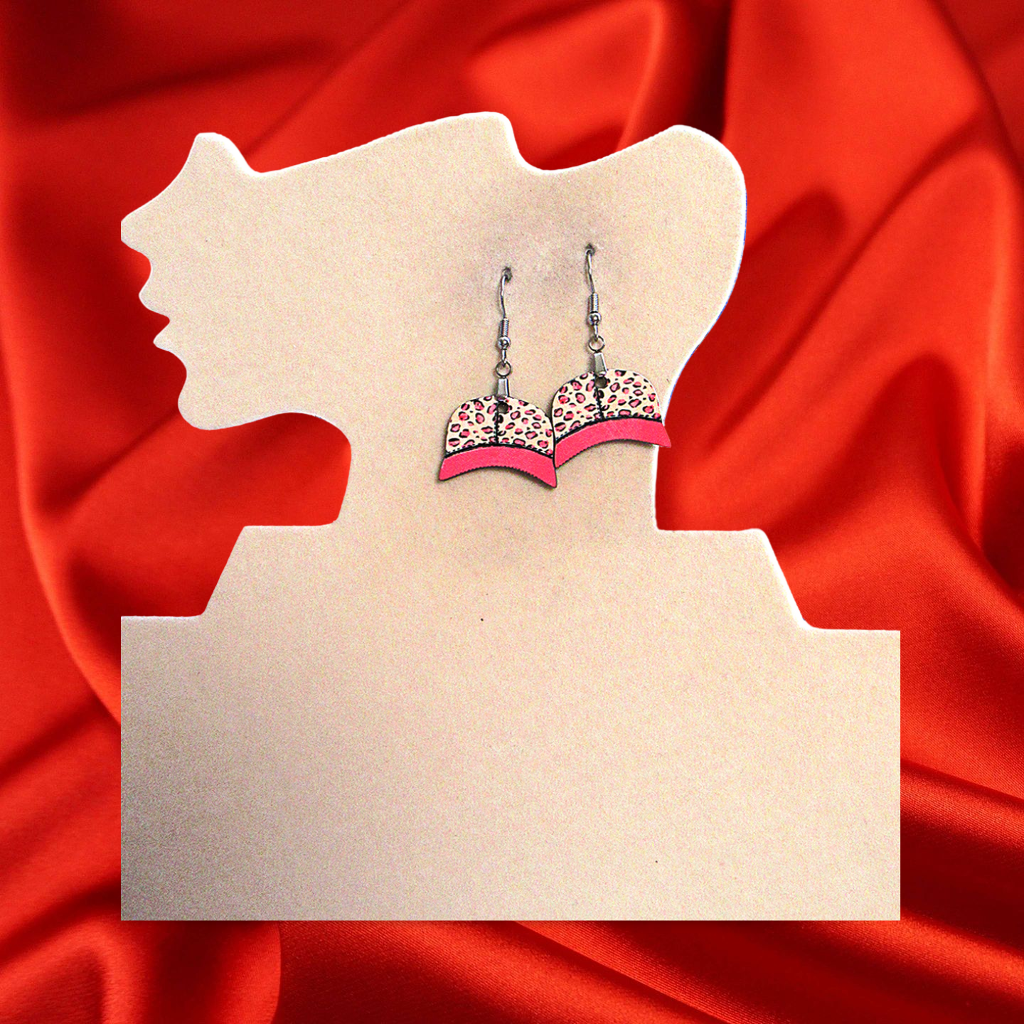 Baseball Cap Shaped Sublimated Earring