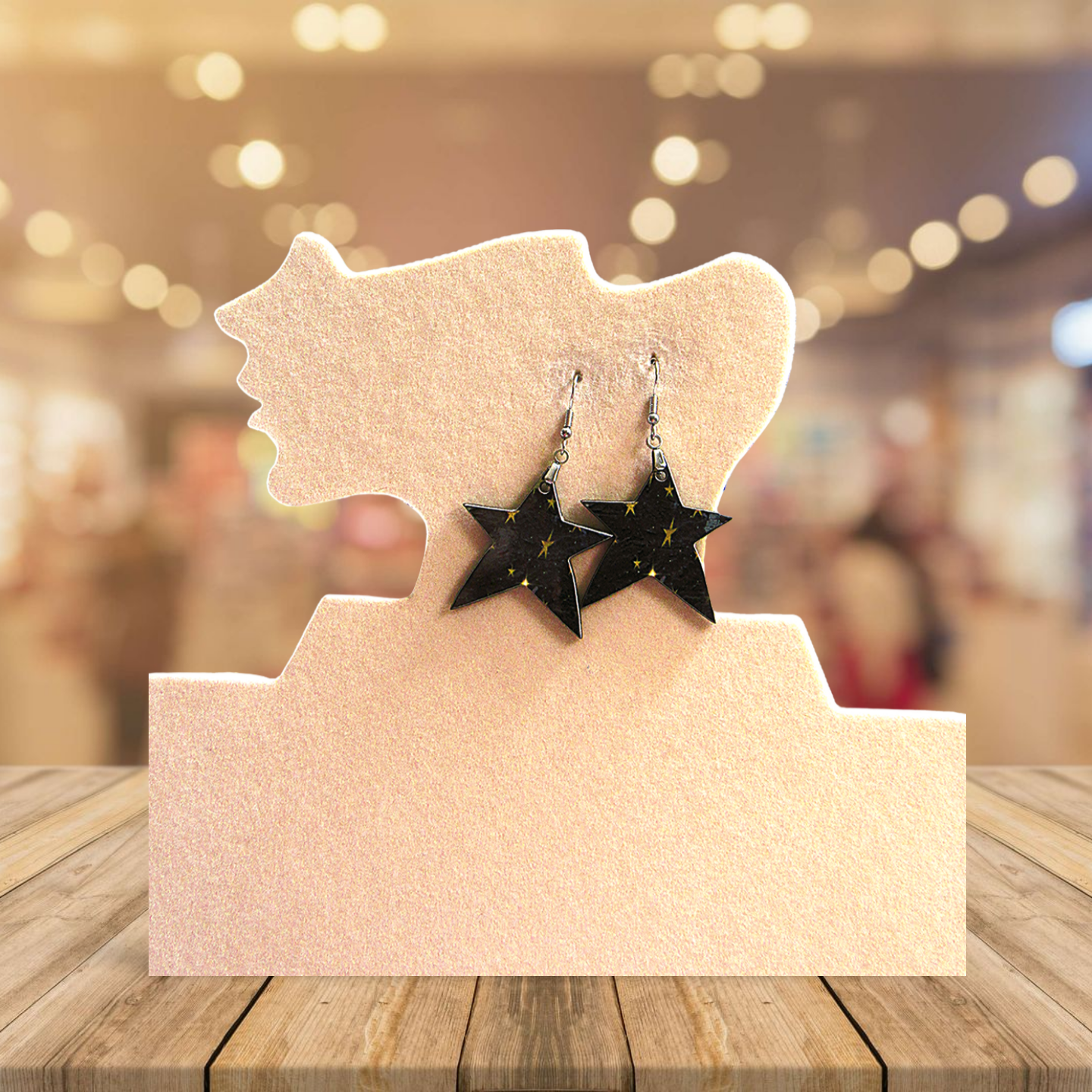 Star Shaped Sublimated Earrings