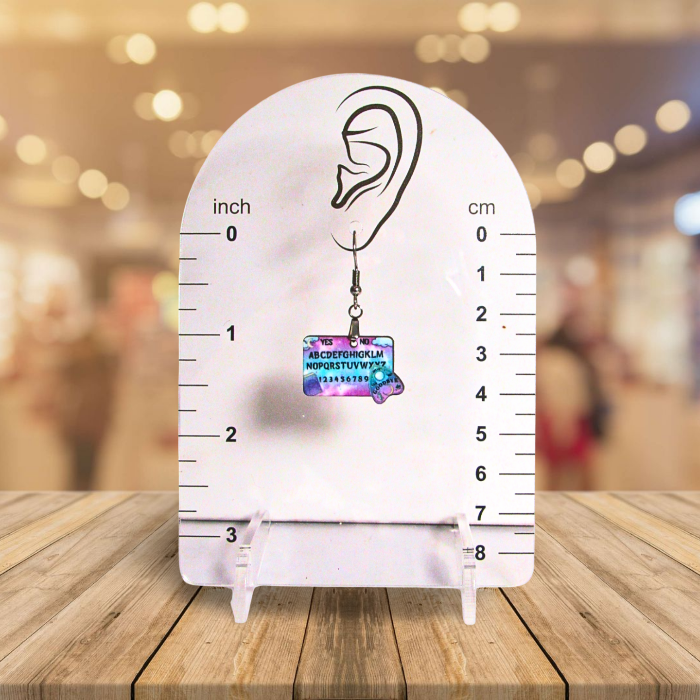 Ouija Board Shaped Sublimated Earrings 1 inch