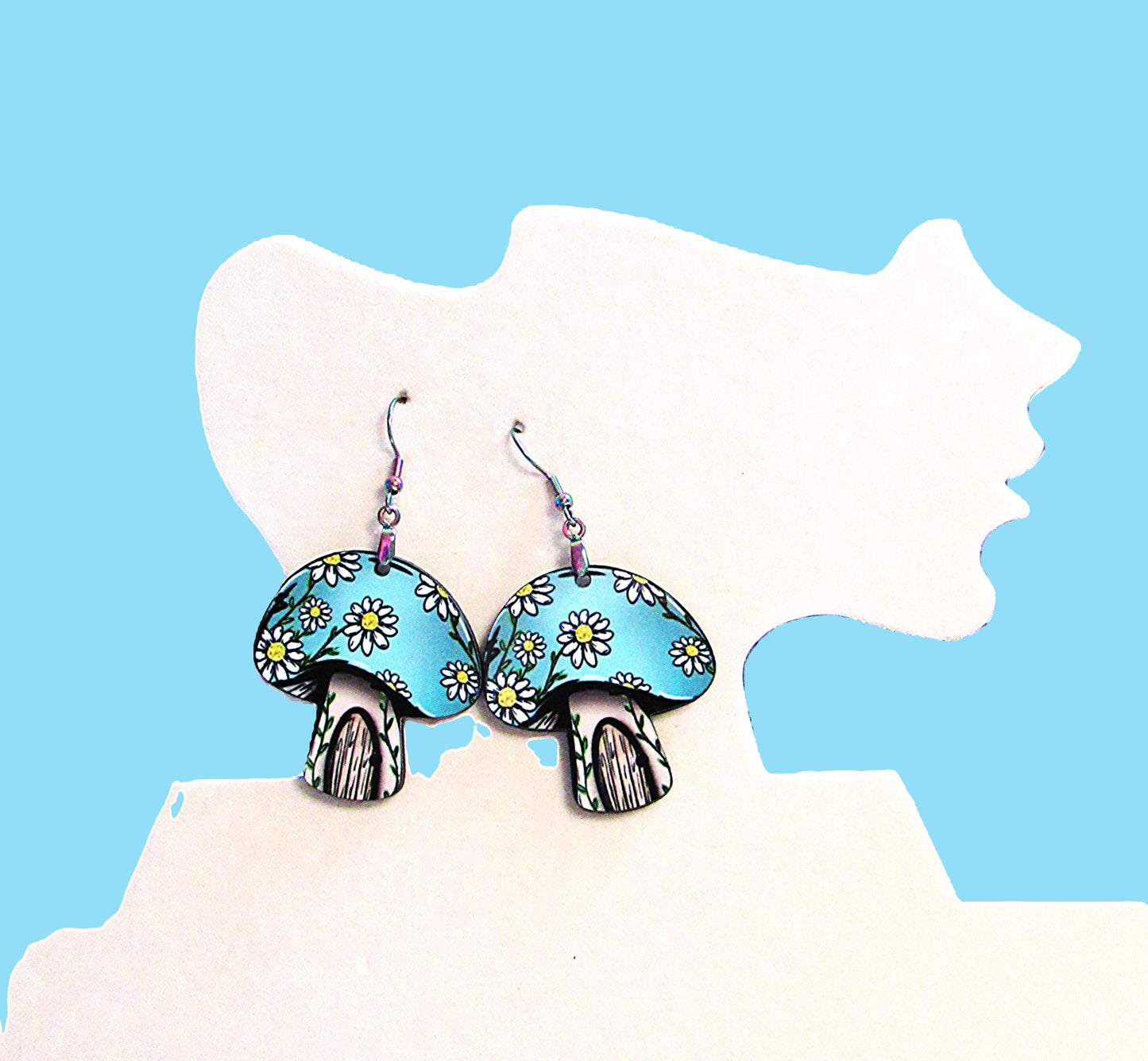 Mushroom Shaped Sublimated Earrings