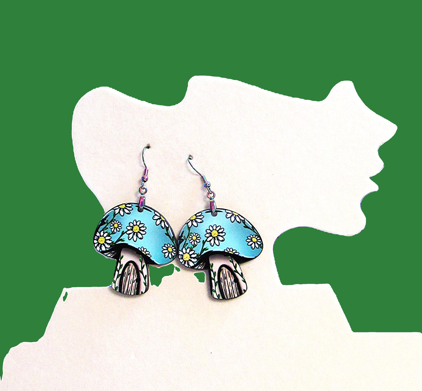 Mushroom Shaped Sublimated Earrings