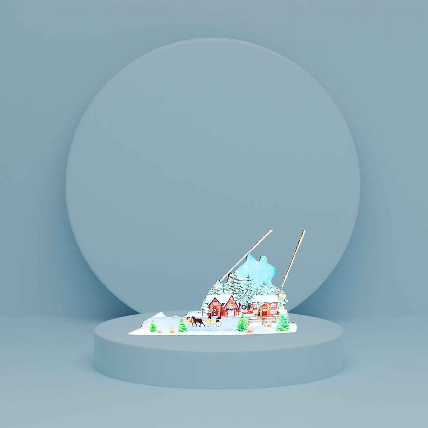 Virginia Shaped Sublimated Door Hanger