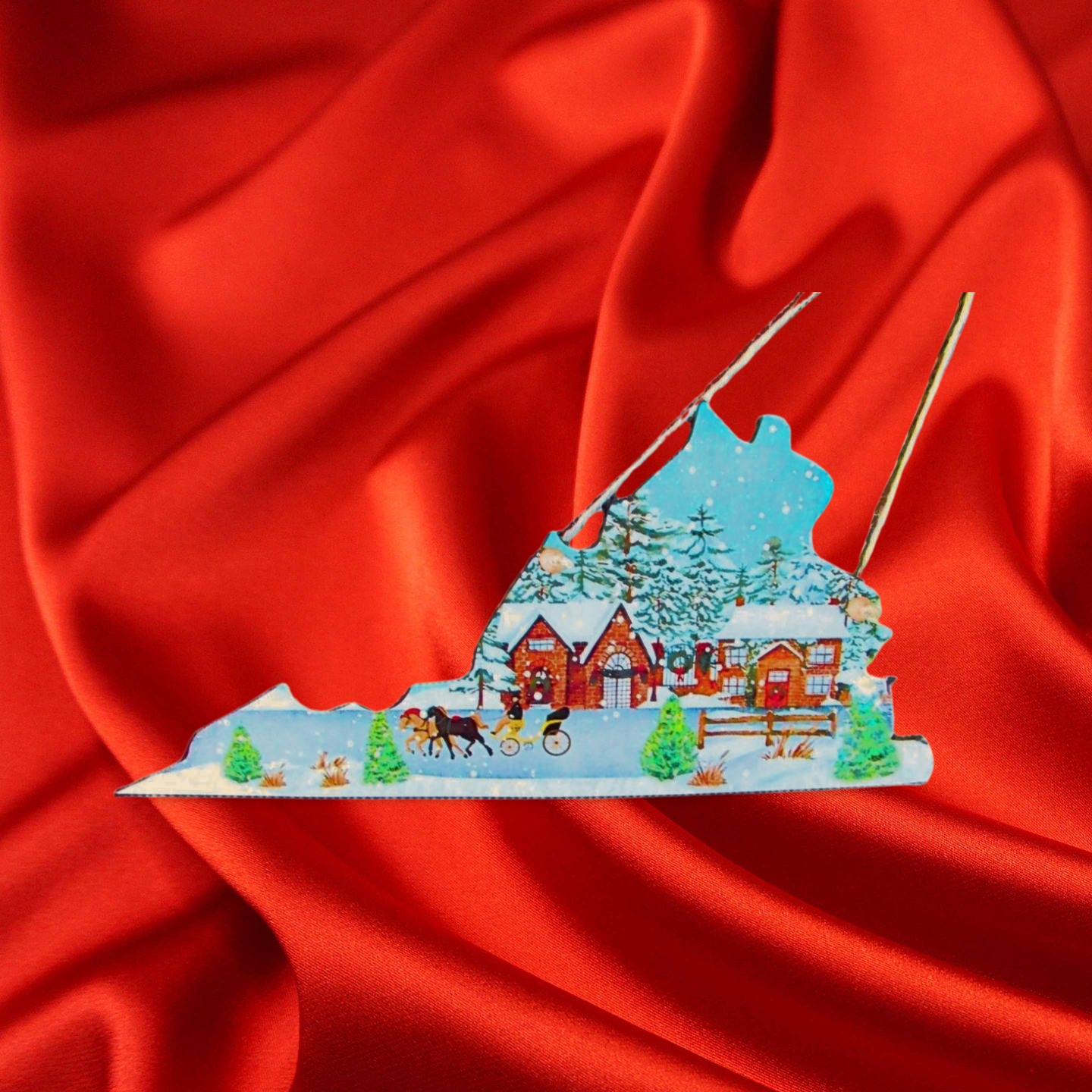 Virginia Shaped Sublimated Door Hanger