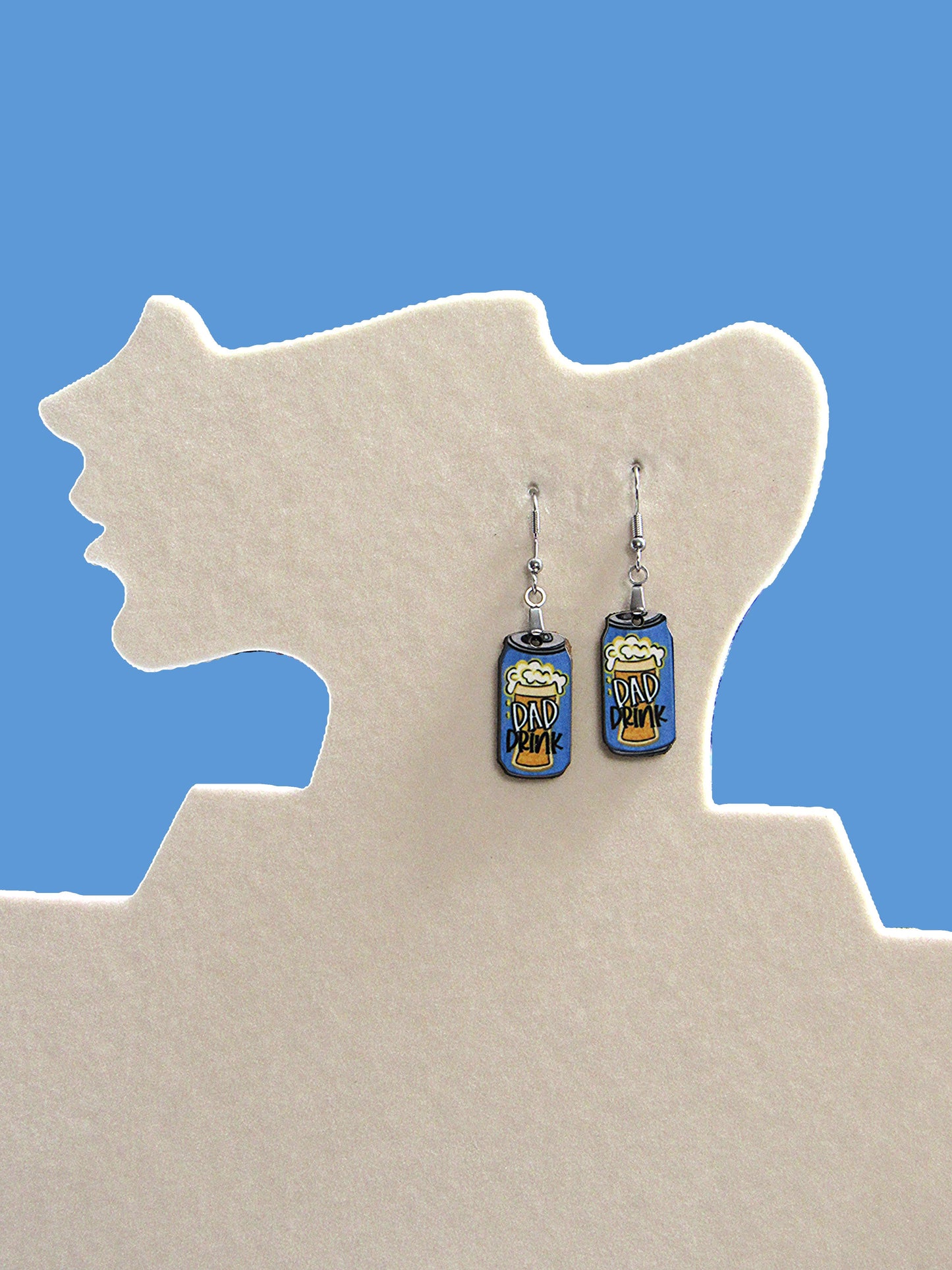 Soda Can Shaped Sublimated Earrings 1 inch