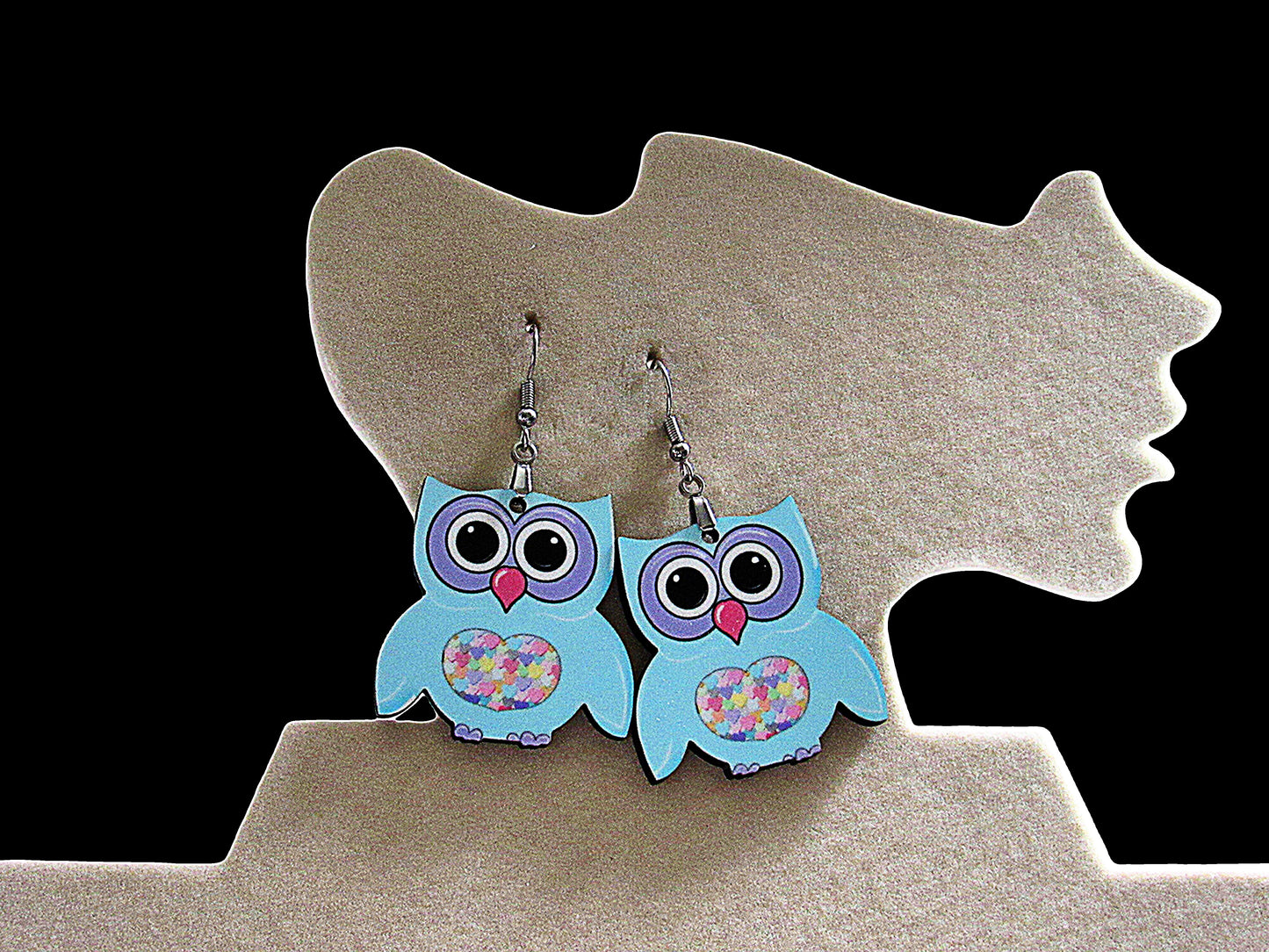 Owl Shaped Sublimated Earrings