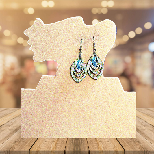 Open Teardrop Shaped Sublimated Earrings 1.5 inch