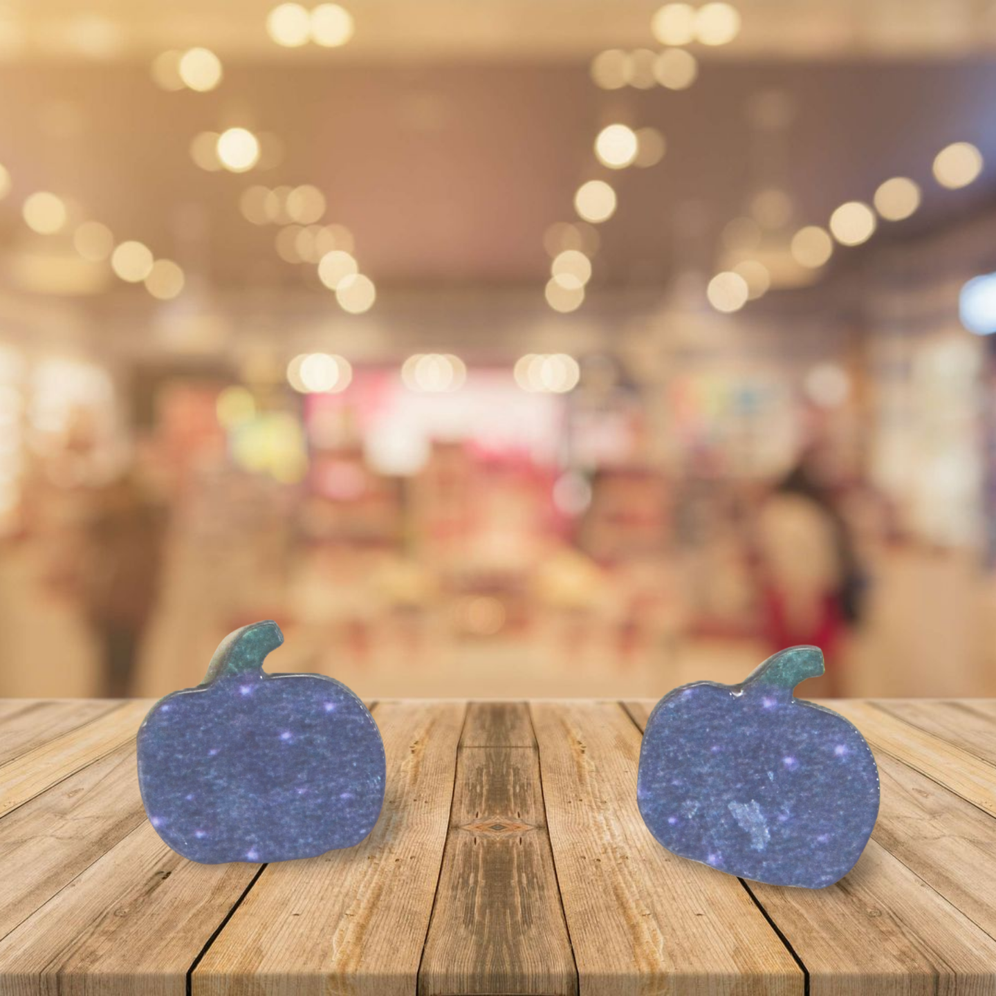 Pumpkin Shaped Sublimated Stud Earrings