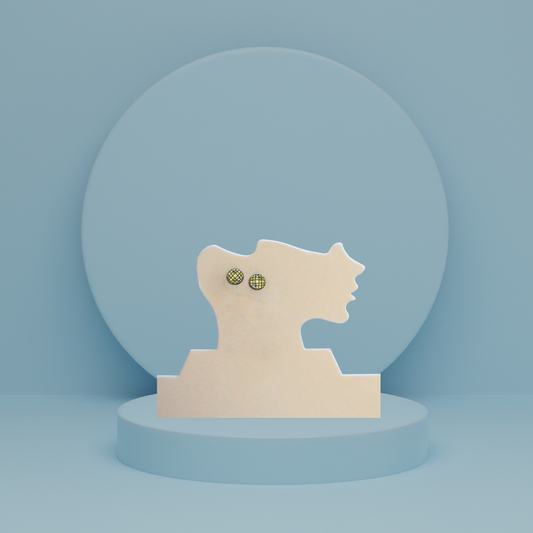 Round Shaped Stud Sublimated Earrings MDF