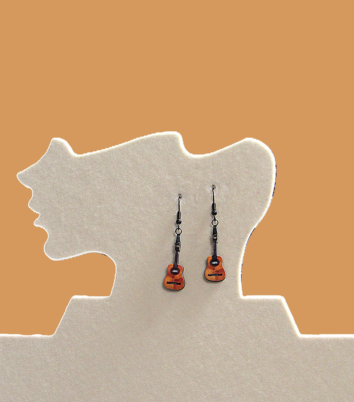 Guitar Shaped Sublimated Earrings 1 inch