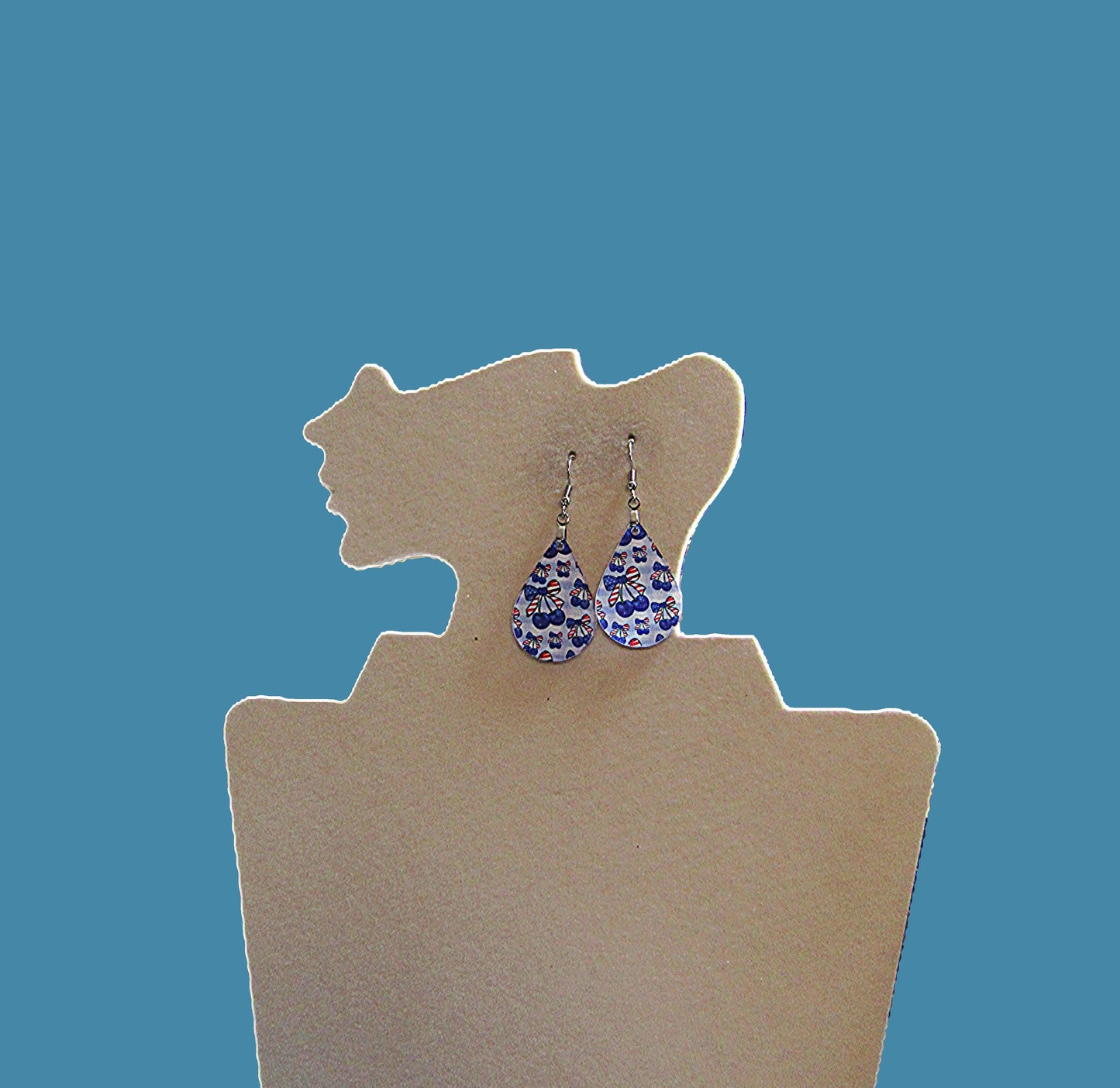Acrylic Teardrop Shaped Sublimated Earrings