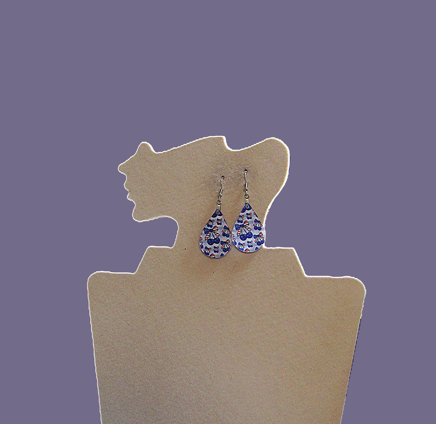 Acrylic Teardrop Shaped Sublimated Earrings