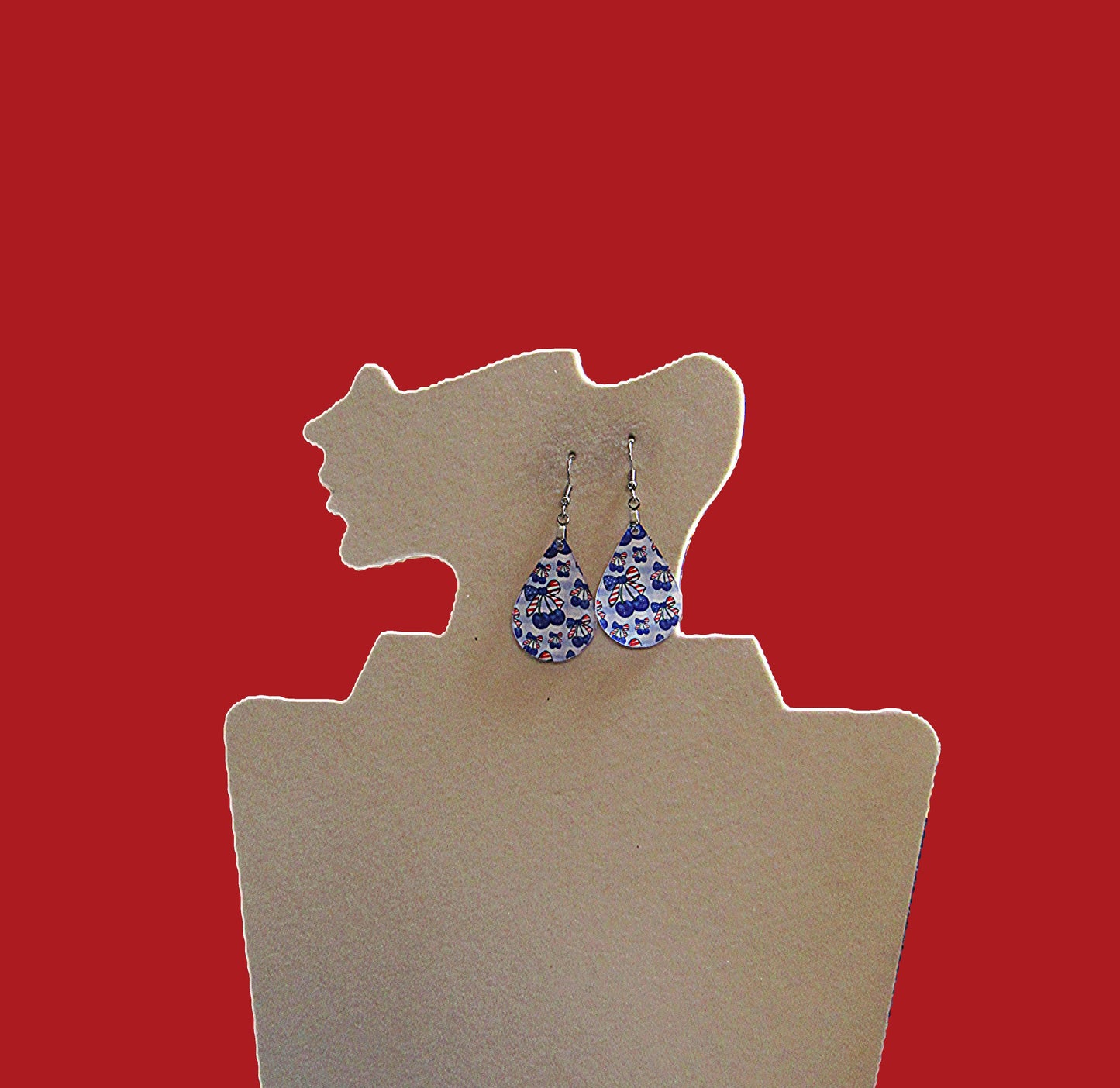 Acrylic Teardrop Shaped Sublimated Earrings