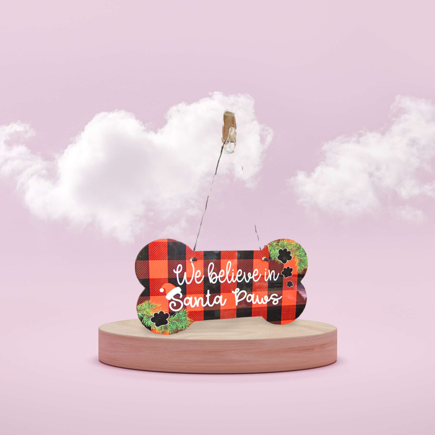 Dog Bone Shaped Sublimated Door Hanger