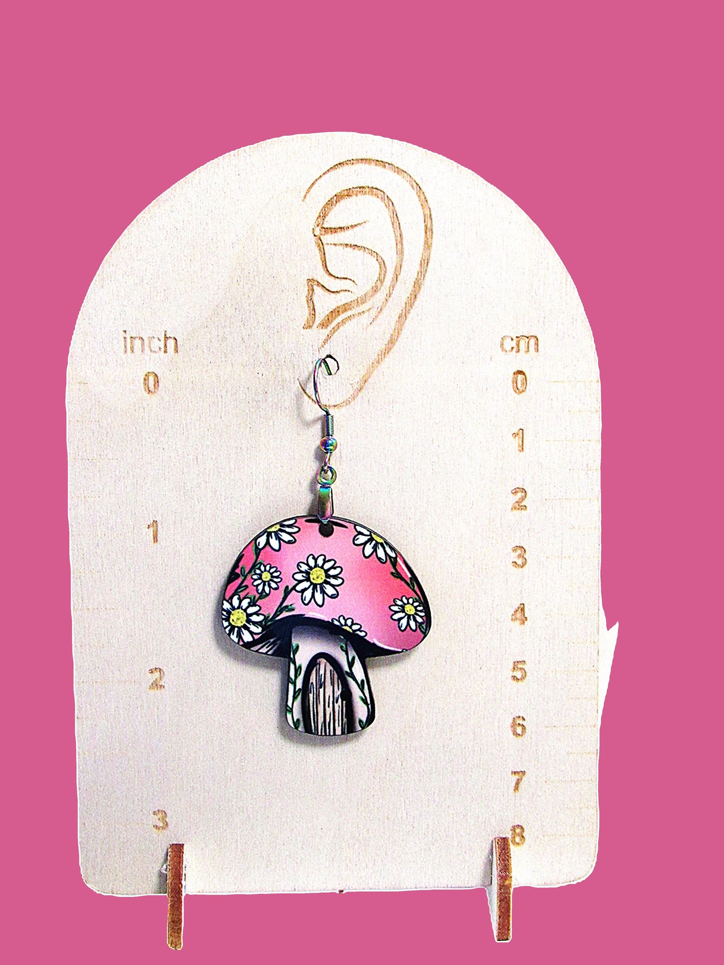 Mushroom Shaped Sublimated Earrings
