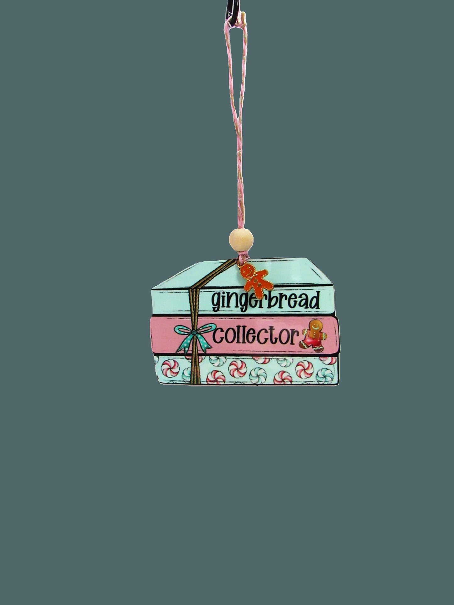 Stacked Book Shaped Sublimated Ornament