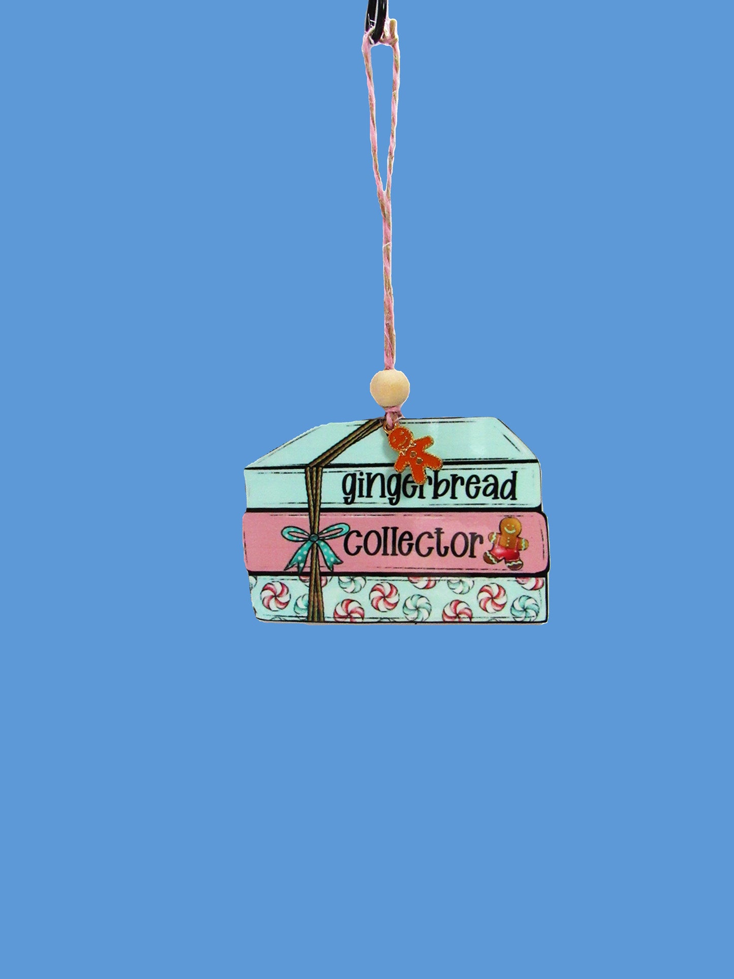 Stacked Book Shaped Sublimated Ornament