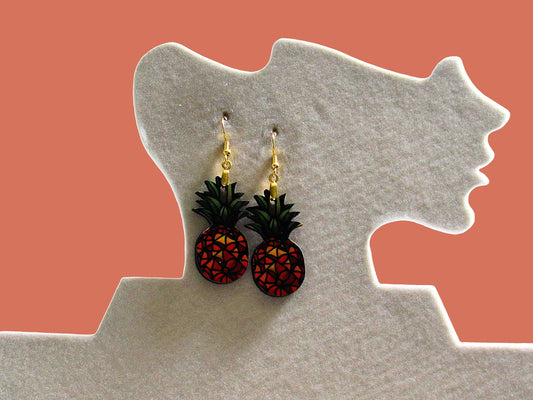 Pineapple Shaped Sublimated Earrings