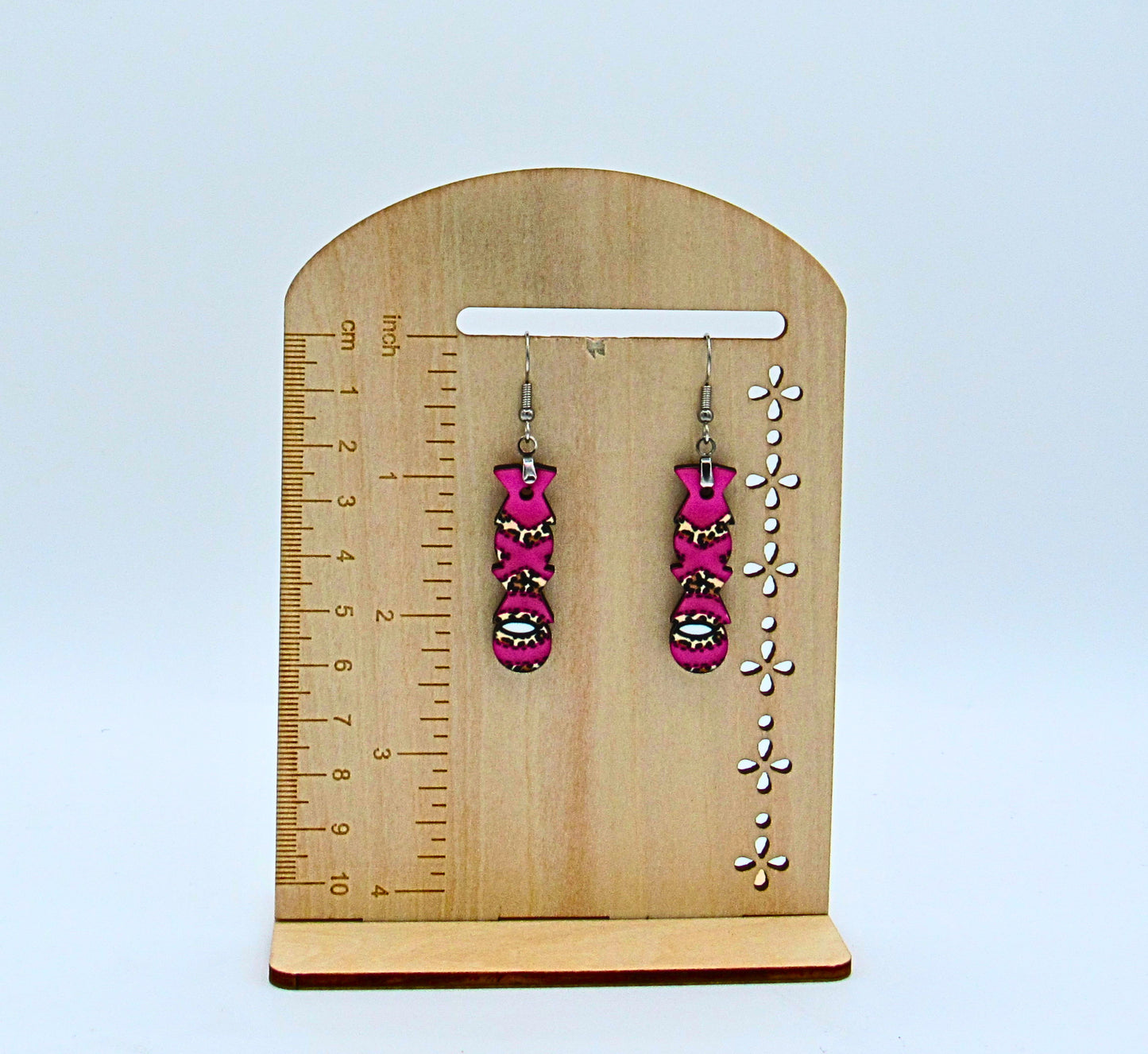 MDF-XXO  Shaped Sublimated Earrings 1.5 inch
