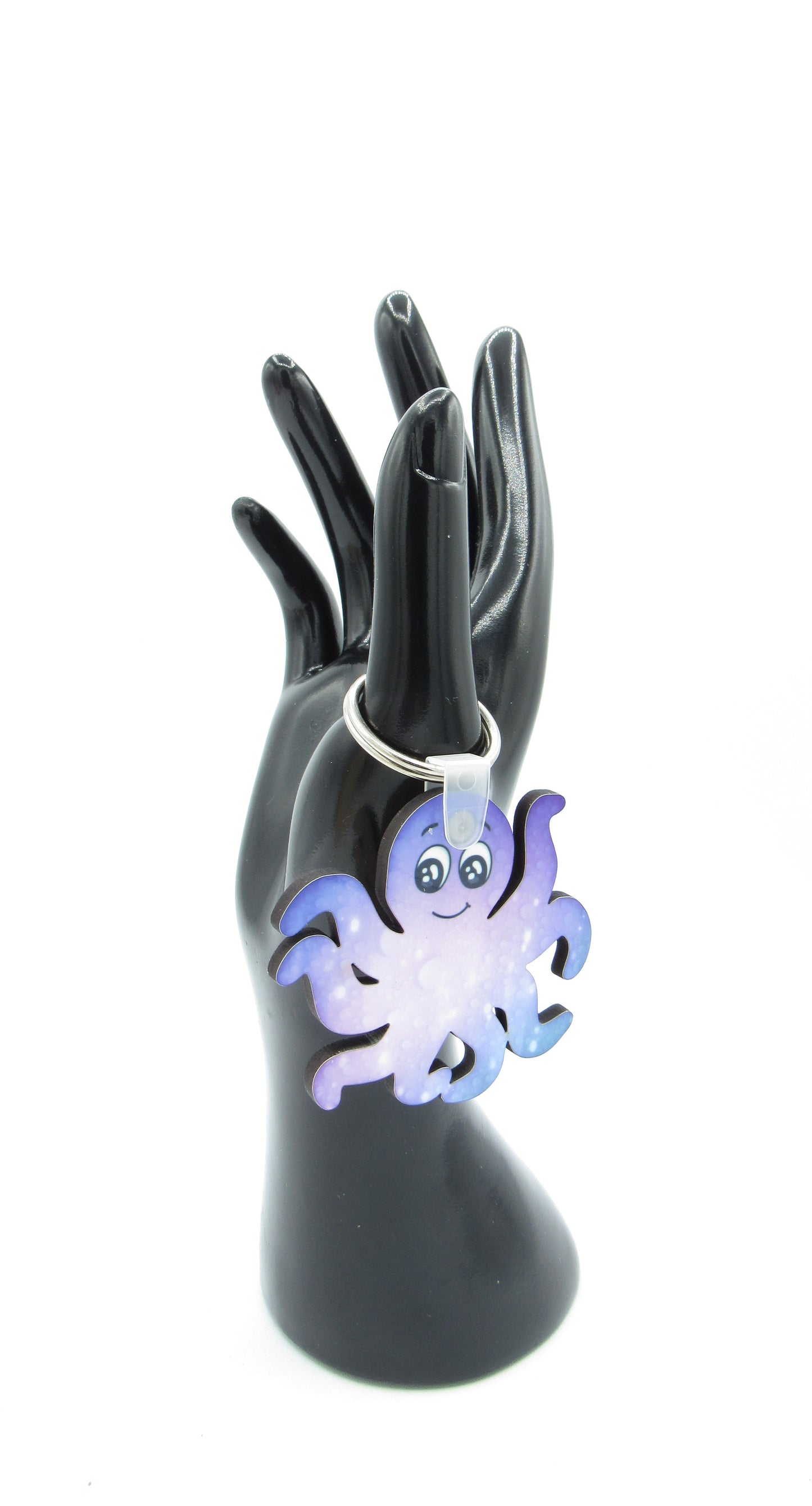 Octopus Shaped MDF Keychain, Sublimated Ocean Keyring