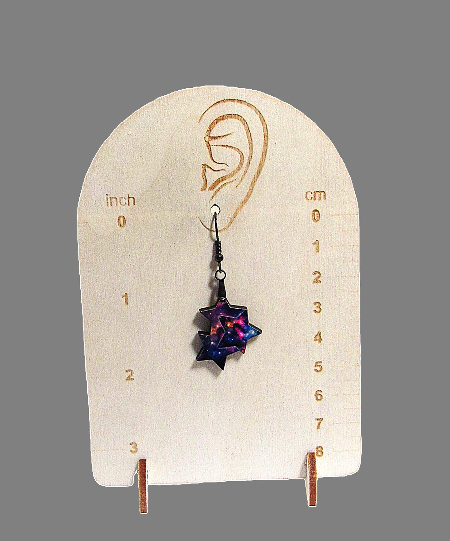 Triple StarShaped Sublimated Earrings 1 inch