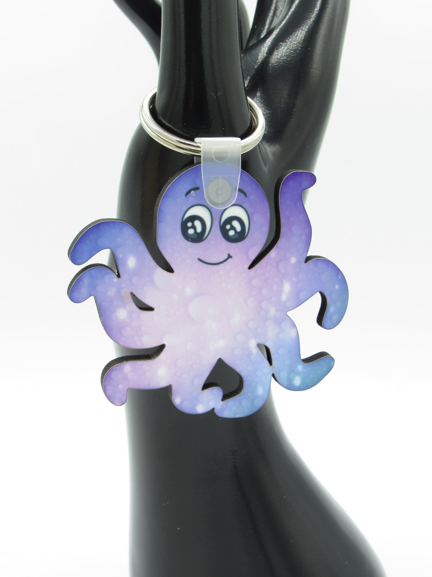 Octopus Shaped MDF Keychain, Sublimated Ocean Keyring
