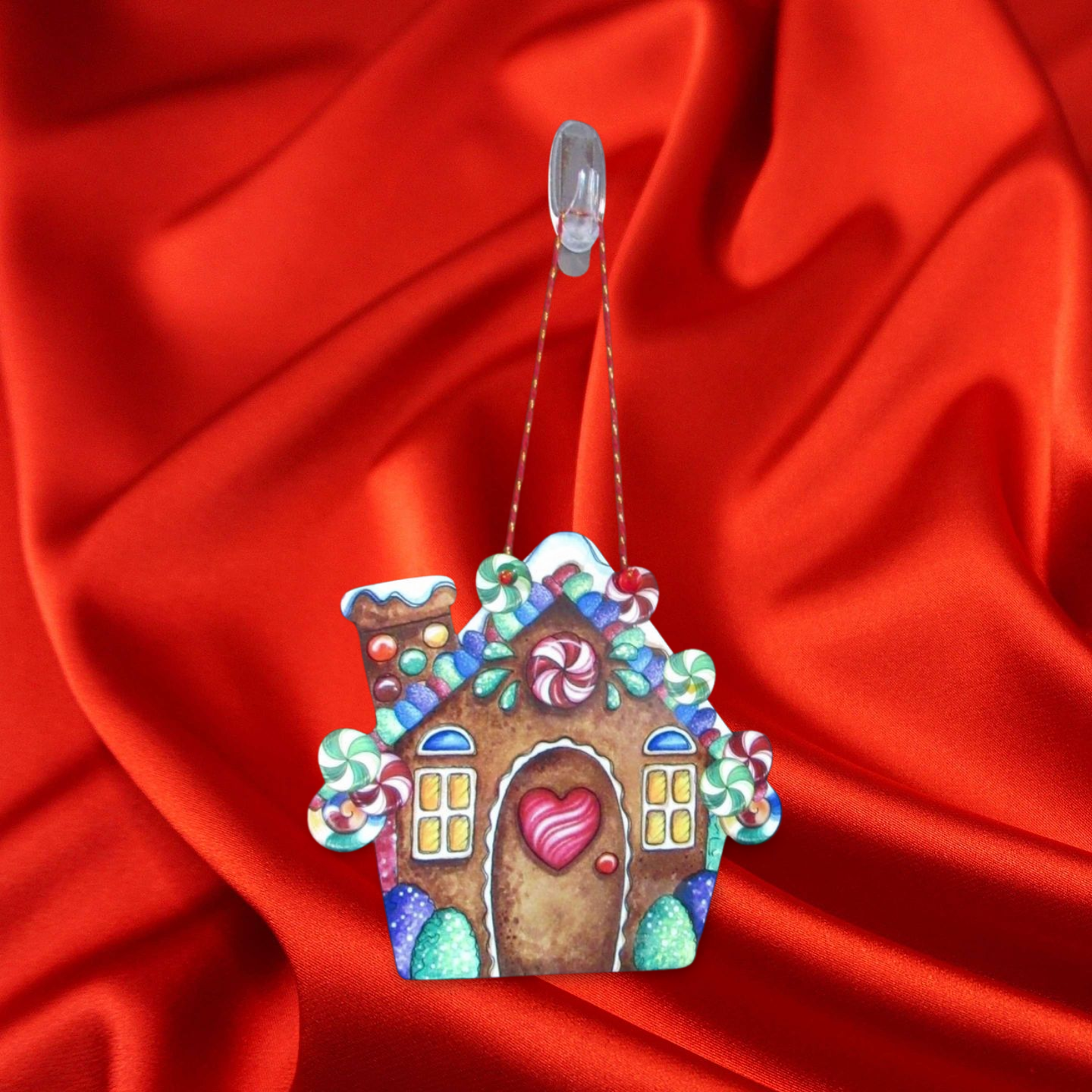 Gumdrop House Shaped Sublimated Door Hanger