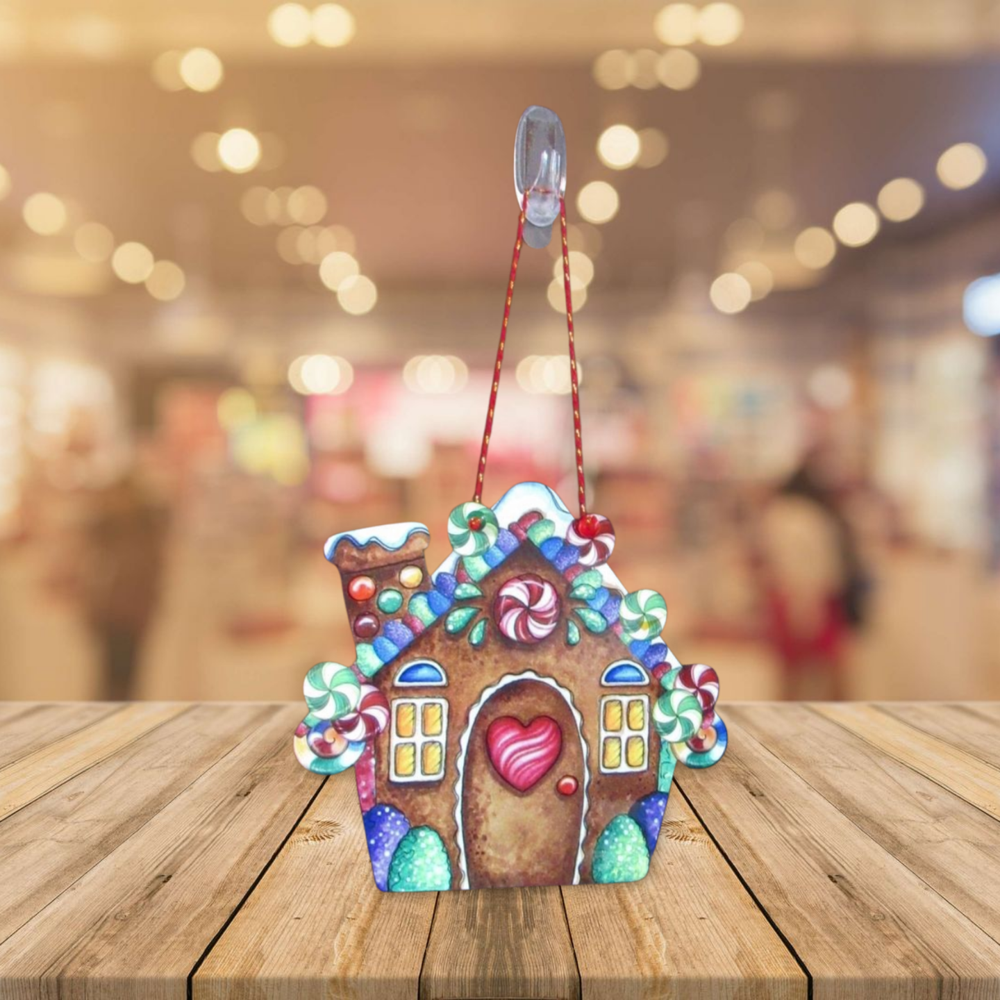 Gumdrop House Shaped Sublimated Door Hanger
