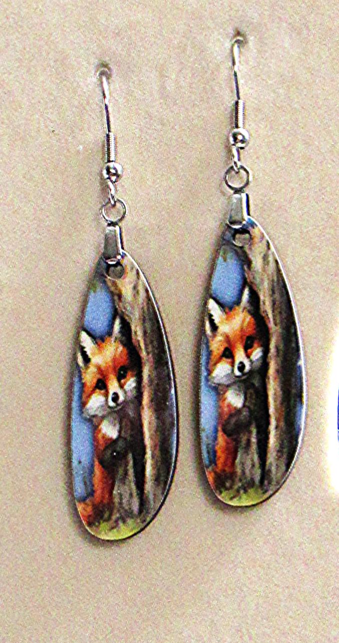 Boho Oval Bar Shaped Sublimated Earrings