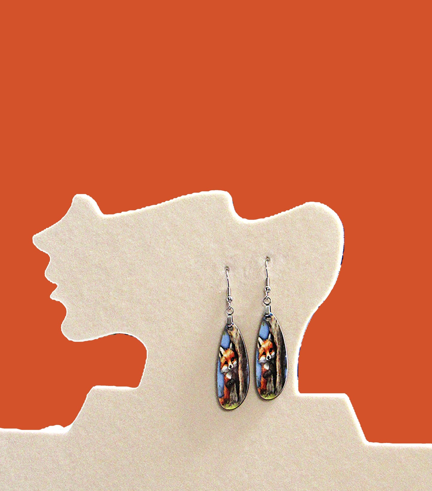 Boho Oval Bar Shaped Sublimated Earrings