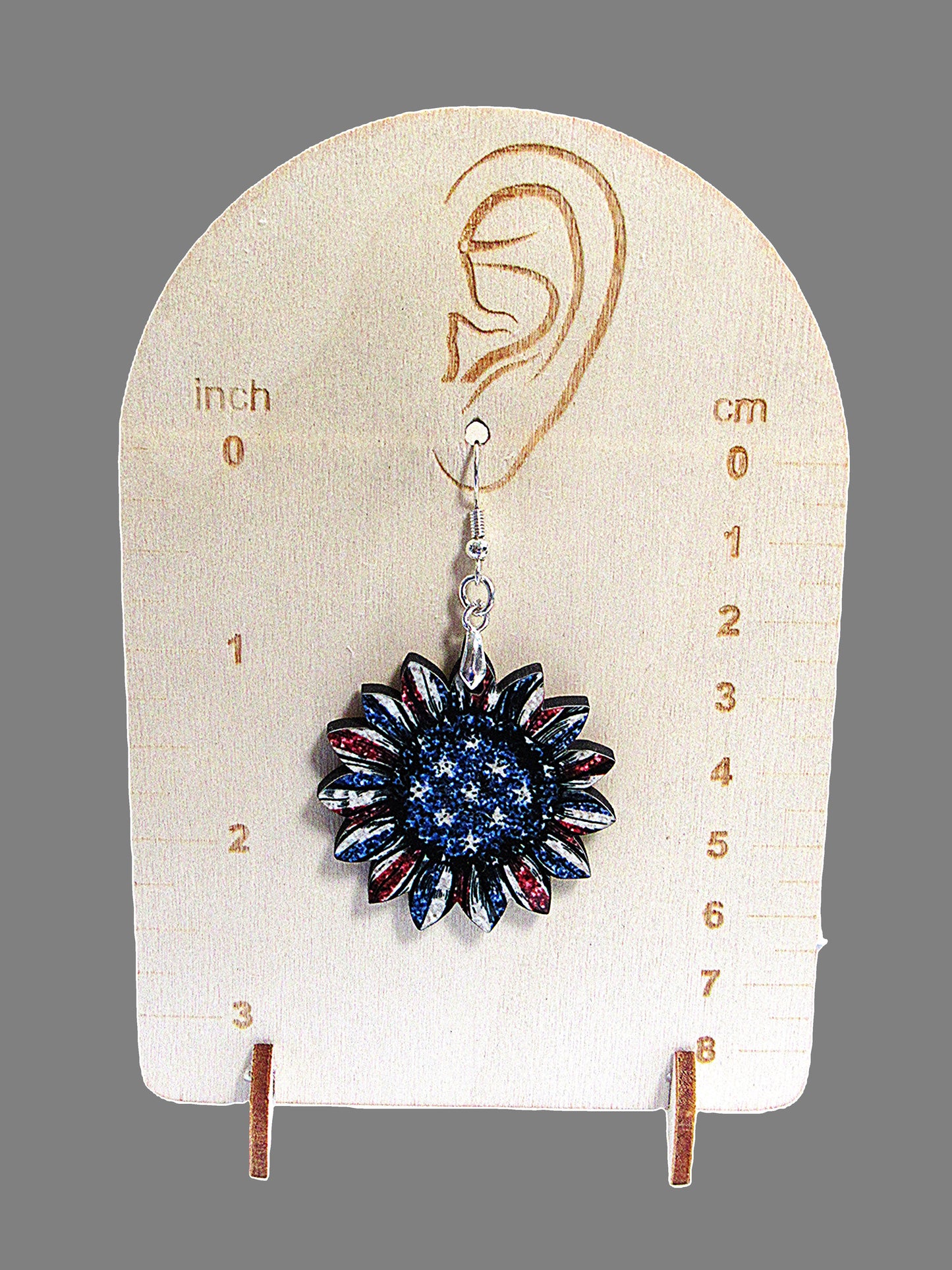 Sunflower Shaped Sublimated Earrings
