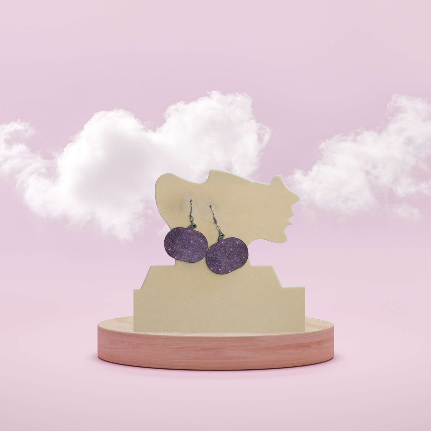 Pumpkin Shaped Sublimated Earrings 1.5 inch