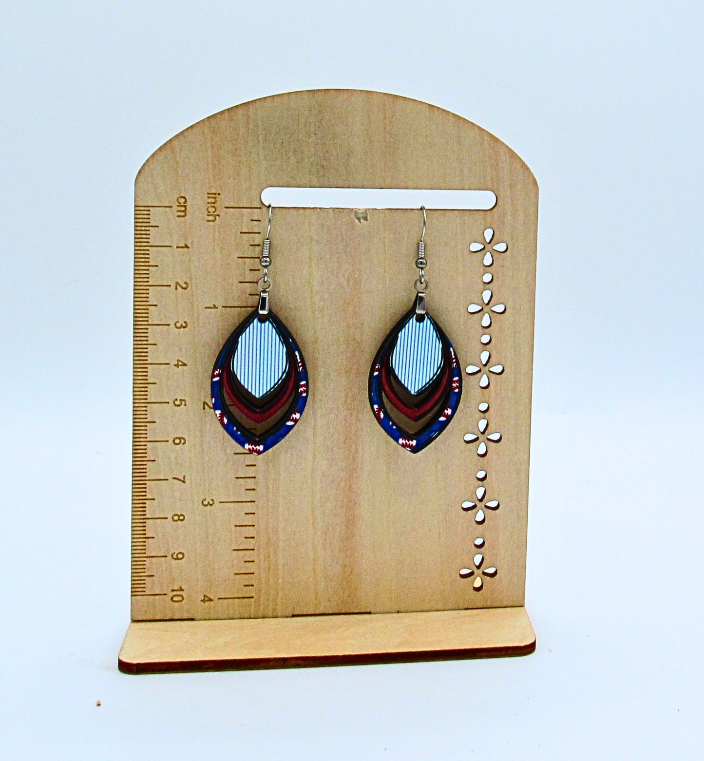 MDF-Open Teardrop Shaped Sublimated Earrings 1.5 inch