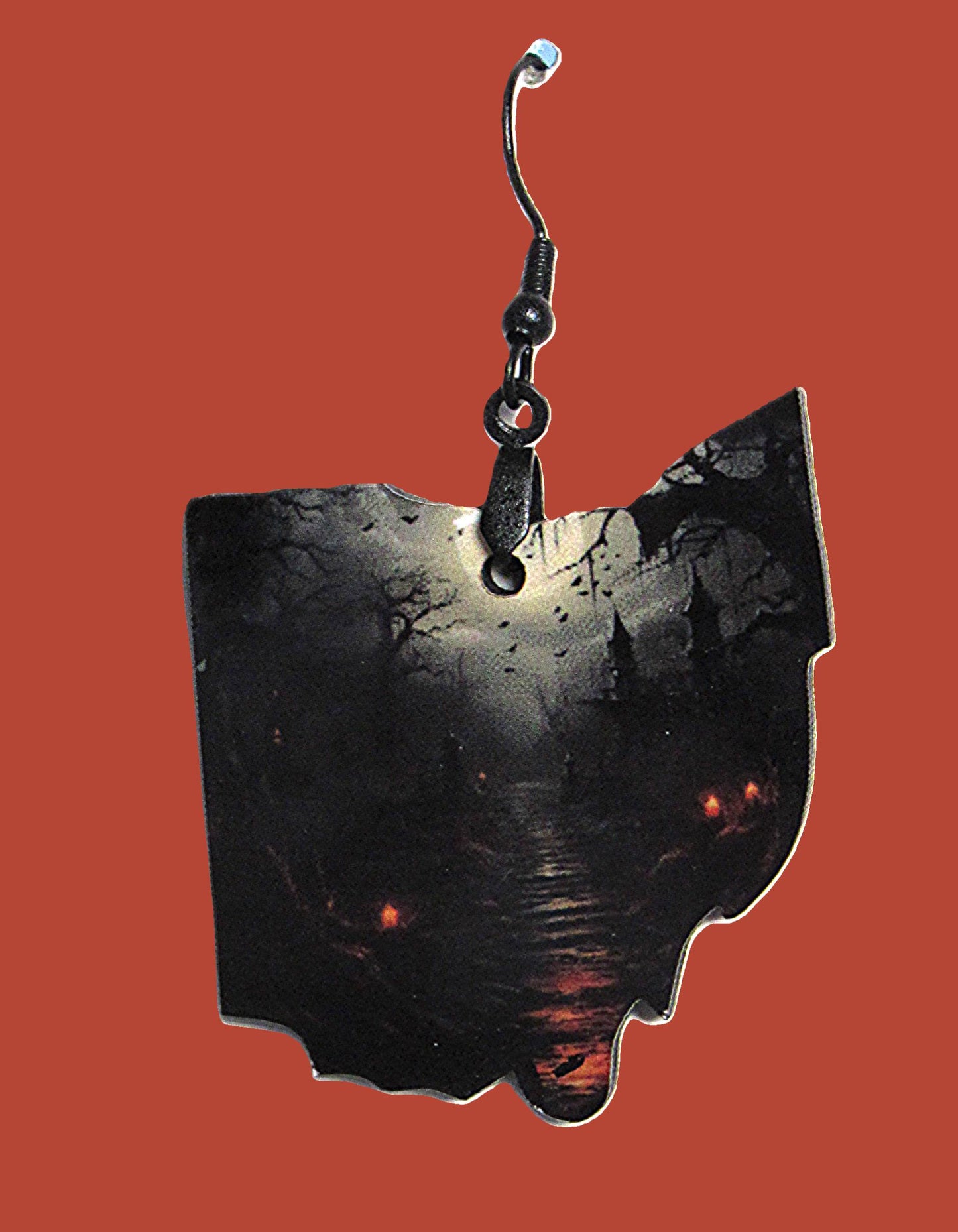 Ohio Shaped Sublimated Earrings