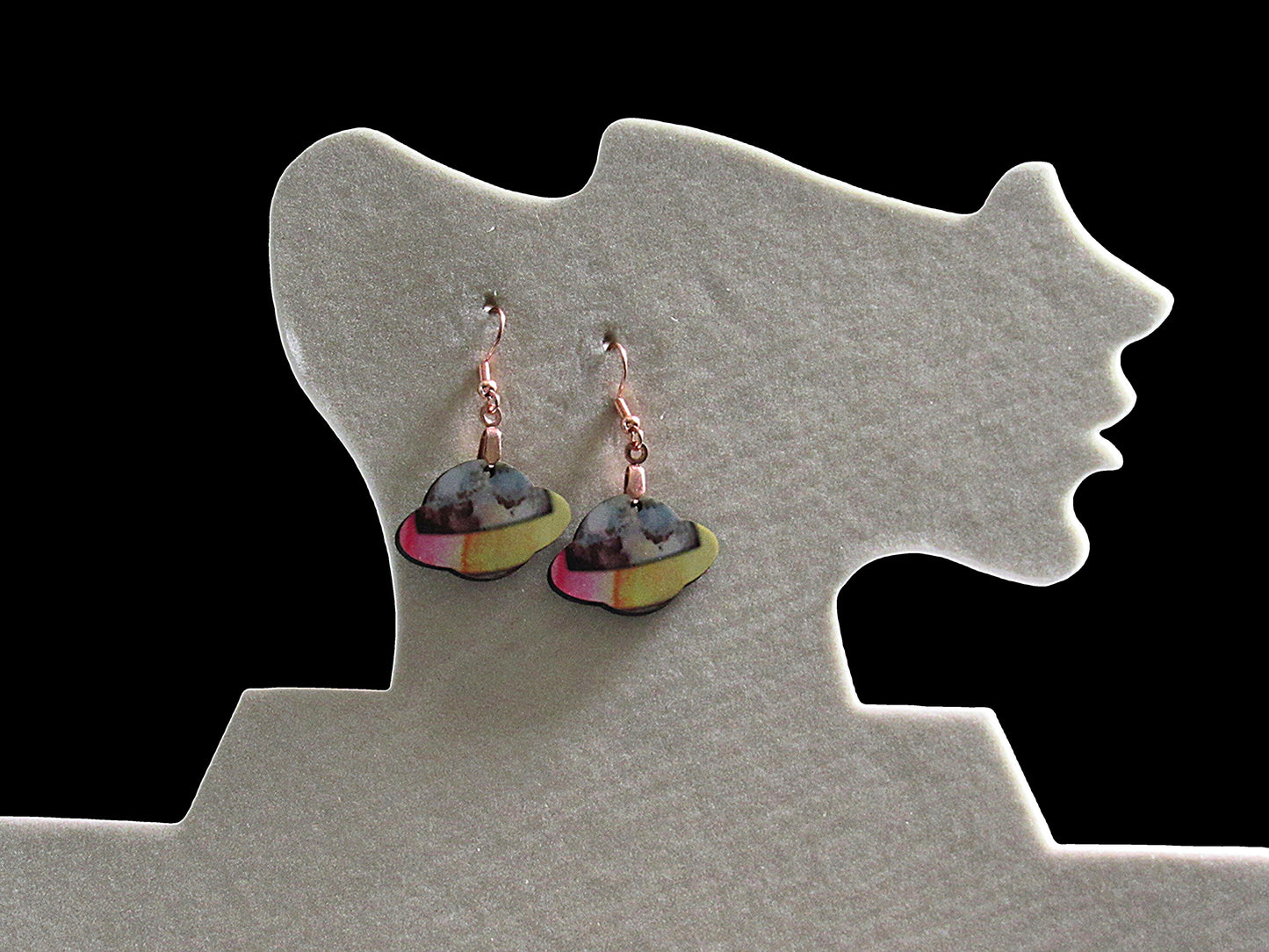 Planet Shaped Sublimated Earrings