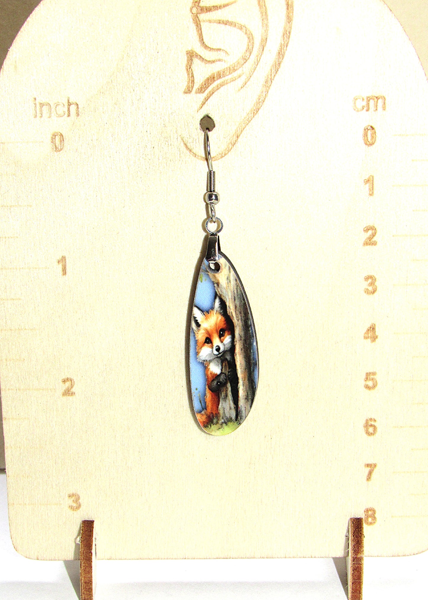 Boho Oval Bar Shaped Sublimated Earrings