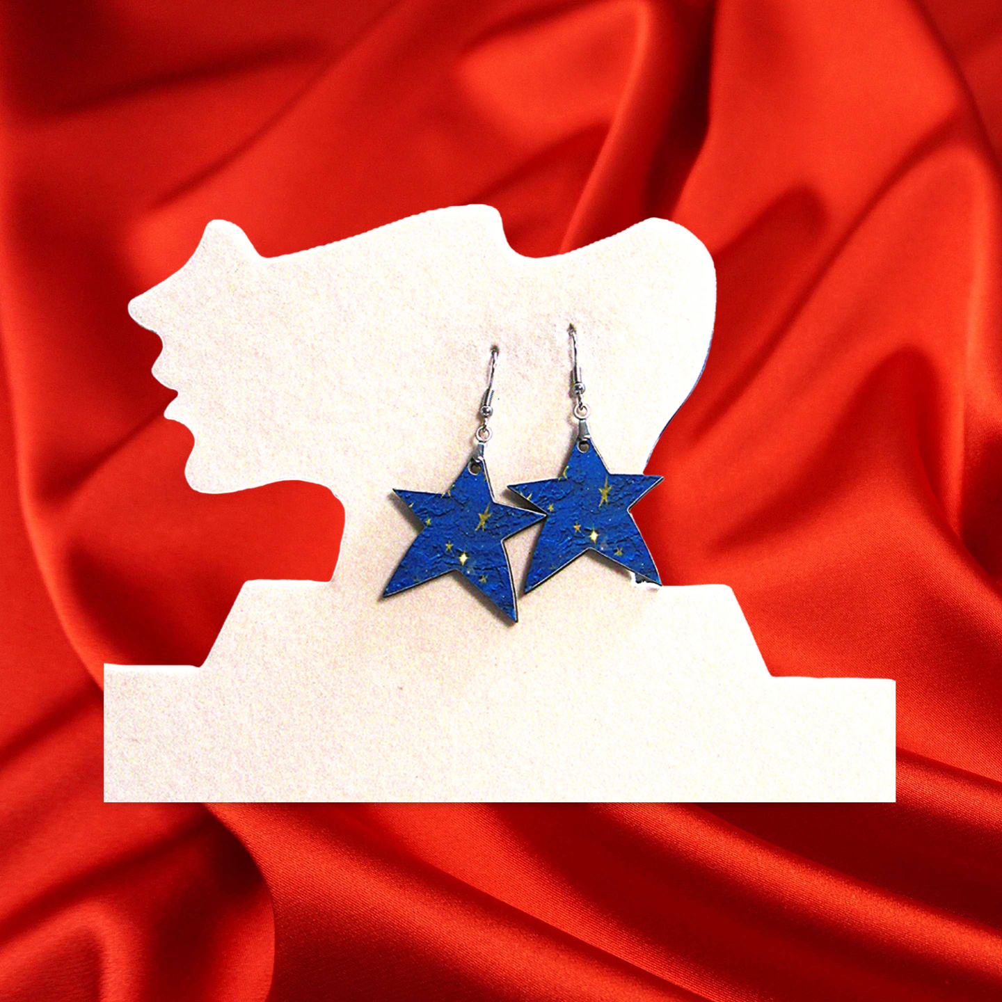 Star Shaped Sublimated Earrings