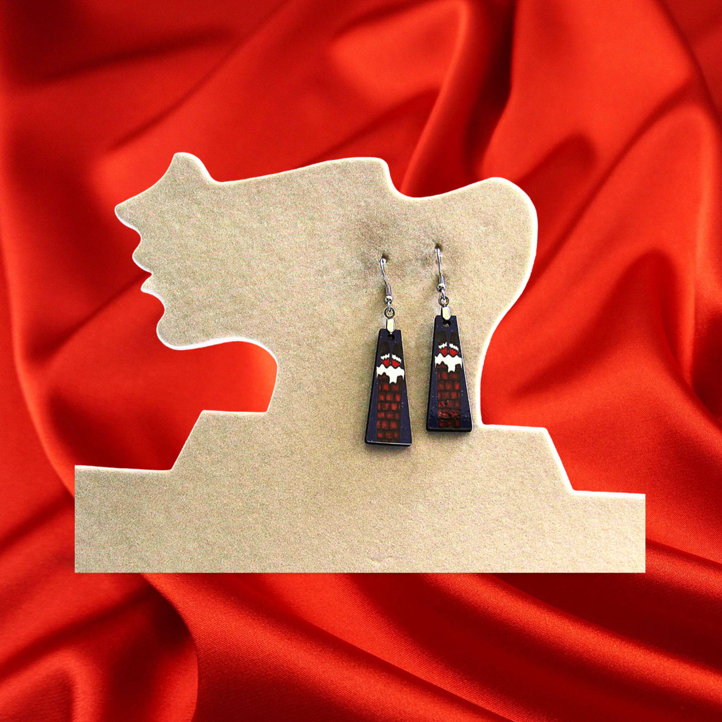 Modern Bar Shaped Sublimated Earring