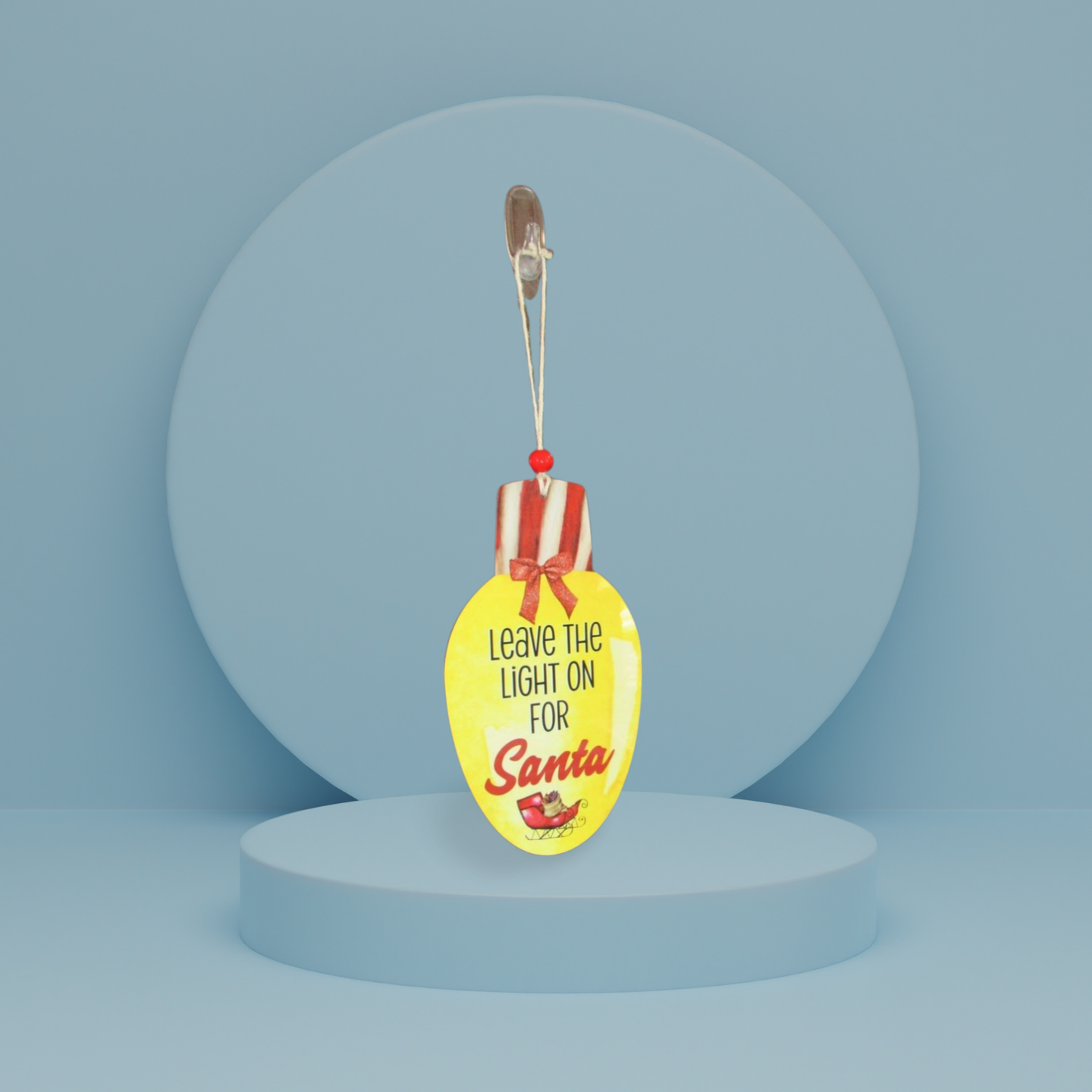 Light Bulb Shaped Sublimated Door Hanger
