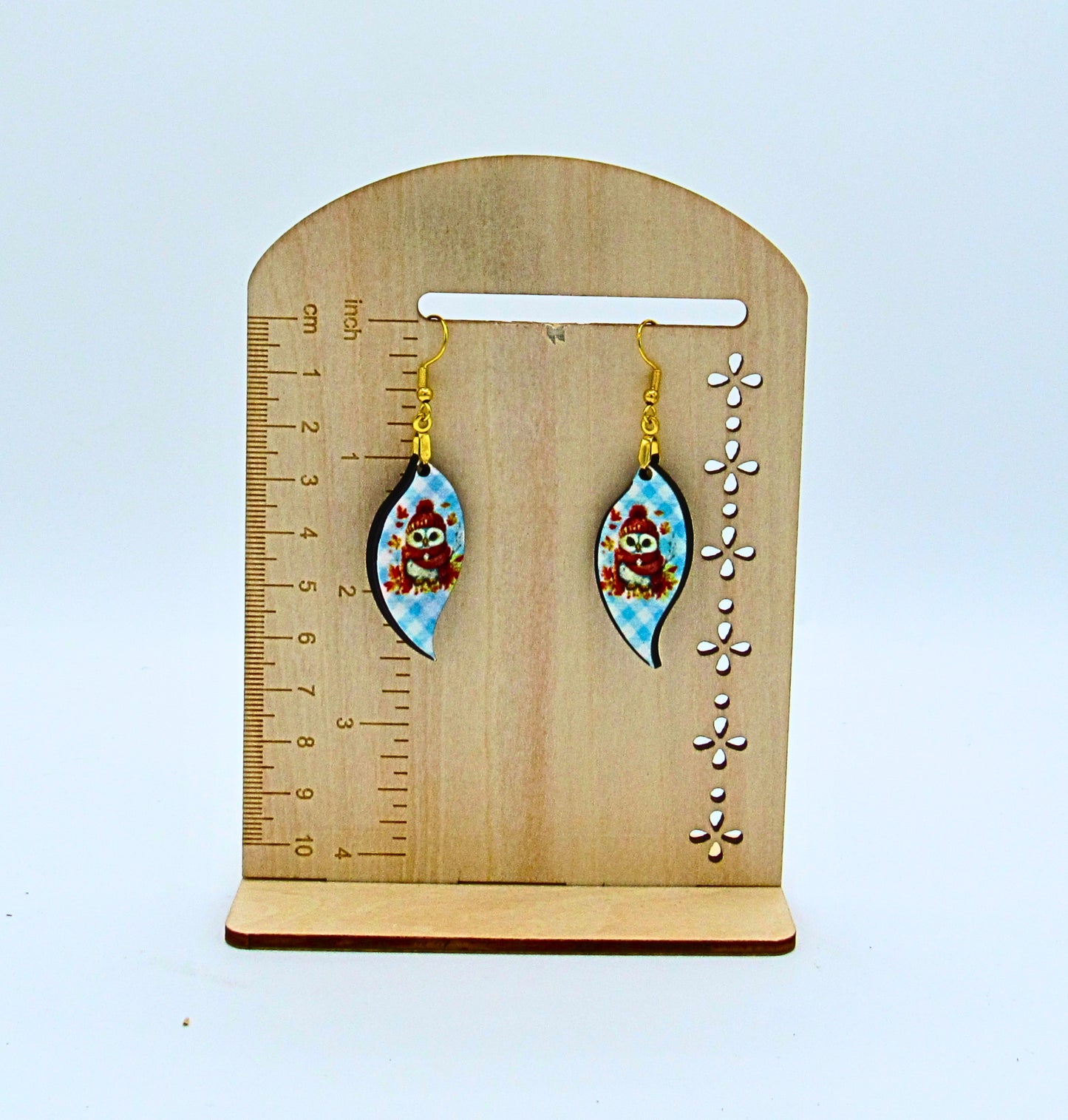 MDF-Swirl Drop Shaped Sublimated Earring 1.5 inch